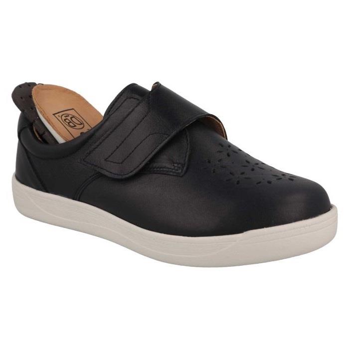 Women's Wide Fit DB Jocelyn Shoes in Navy Leather - Image 1
