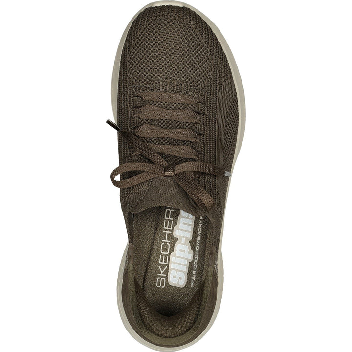 Women's Wide Fit Skechers 149710 Slip-ins Ultra Flex 3.0 Brilliant Path Trainers in Olive - Image 1