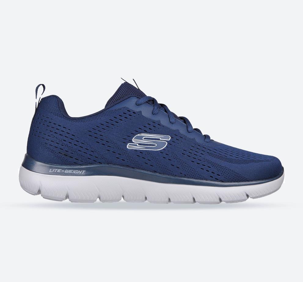 Men's Wide Fit Skechers 232395 Summits Torre Trainers in Navy/Grey - Image 1