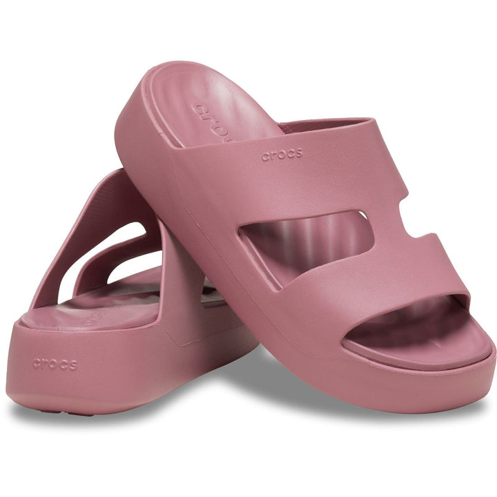 Women's Crocs 209409 Getaway Platform H-Strap Slippers in Latte - Image 1