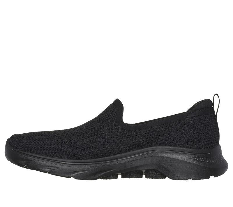 Women's Wide Fit Skechers 125218 Go Walk 7 Ivy Trainers in Black - Image 4