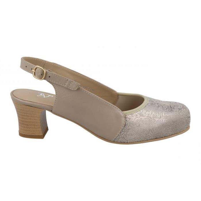 Women's Wide Fit DB Goa Shoes in Black Lea / Stretch Textile - Image 1