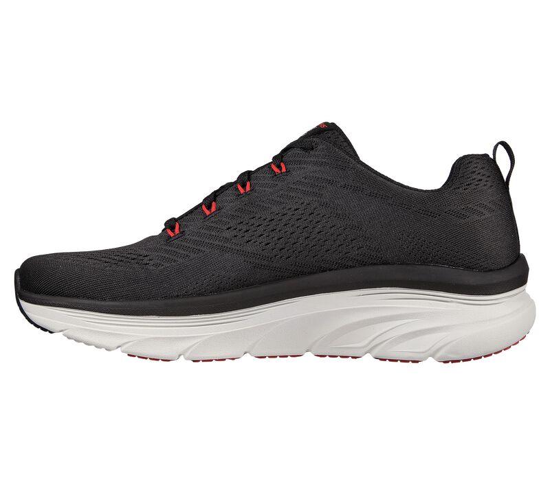 Men's Wide Fit Skechers 232364 Relaxed Fit Meerno D'lux Walker Trainers in Black/Red - Image 4
