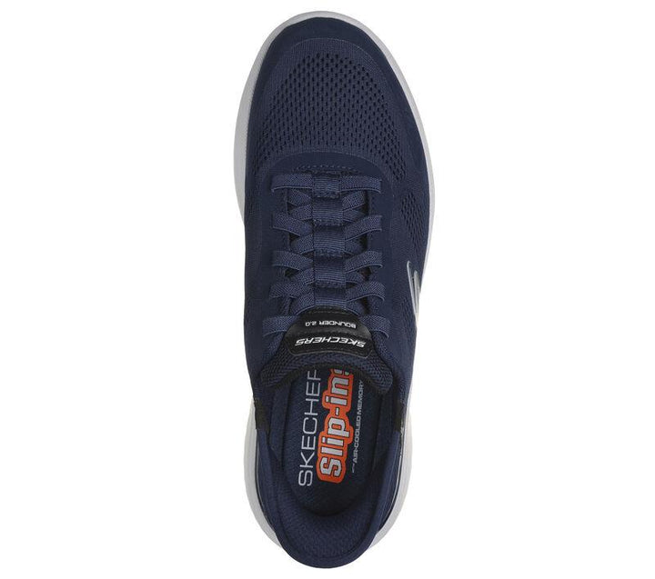 Men's Wide Fit Skechers 232459 Slip-ins Bounder 2.0 Emerged Trainers in Navy - Image 1