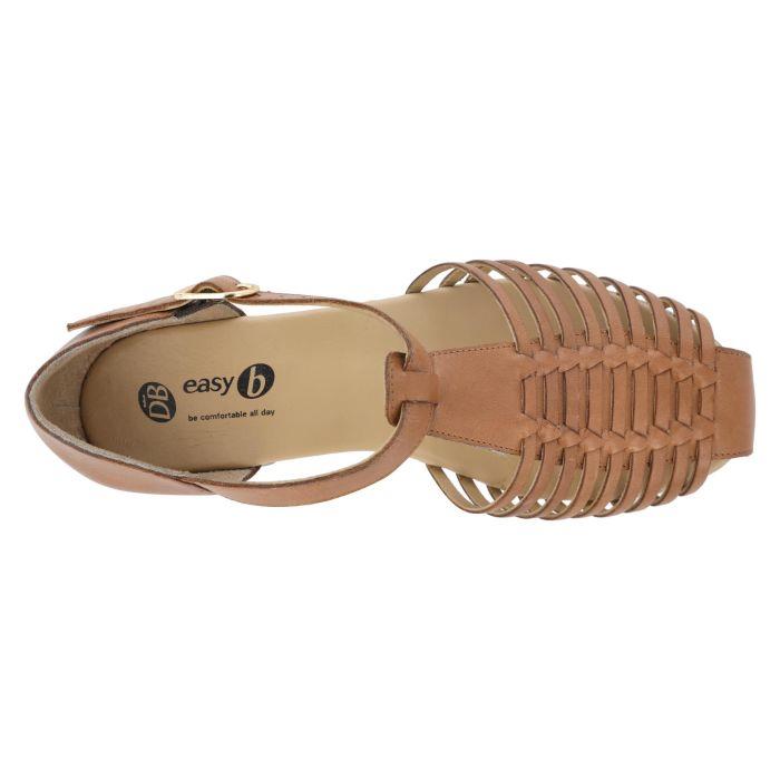 Women's Wide Fit DB Bella Sandals in Black Leather - Image 11
