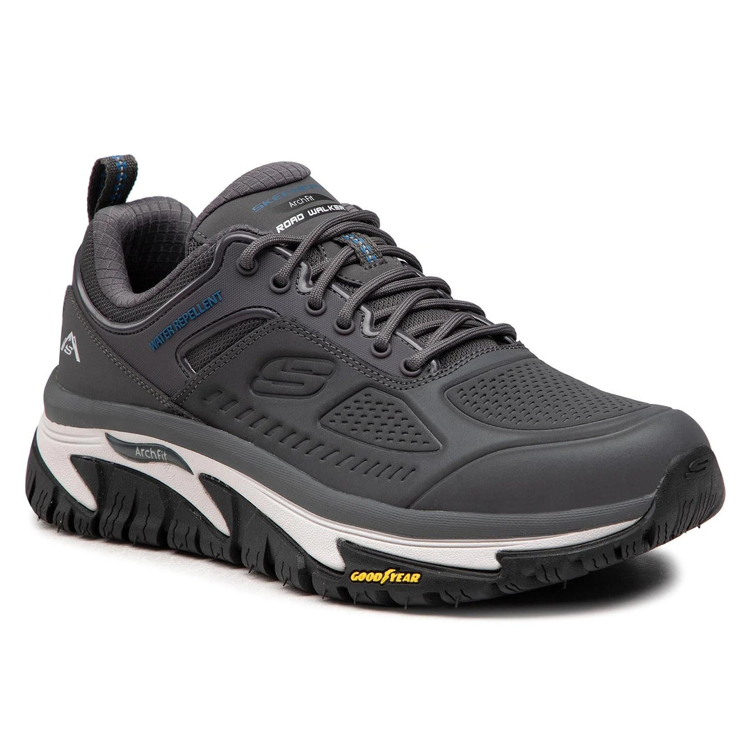 Men's Wide Fit Skechers Arch Fit 237333 Road Walker Recon Good Year Trainers in Charcoal - Image 3