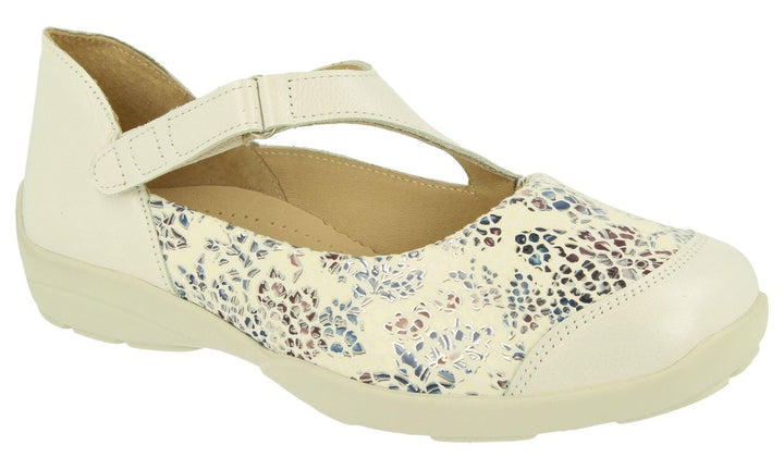 Women's Wide Fit DB Gannet Sandals in Blue Leather / Stretch - Image 1