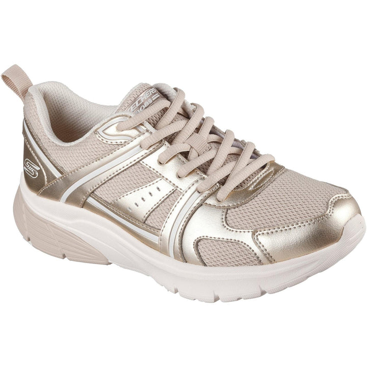 Women's Wide Fit Skechers 117770 Bobs Vamos Trainers in Gold - Image 1