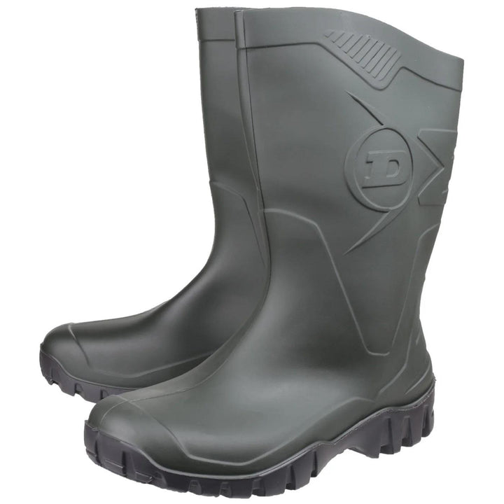 Men's Wide Fit Dunlop Dee Calf Length Wellington Boots W116A in Black - Image 1