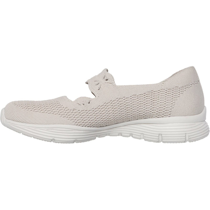 Women's Wide Fit Skechers 159078 Seager Cute N' Coy Shoes in Natural - Image 1