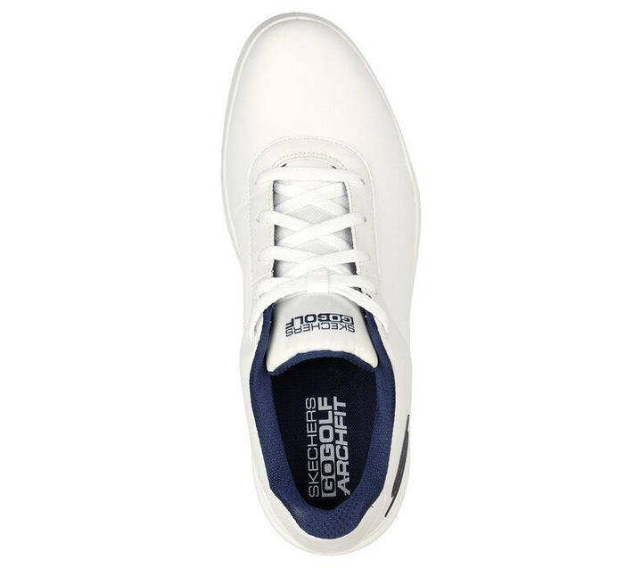 Men's Wide Fit Skechers 214037 Go Golf Drive 5 Trainers in White/Navy - Image 1