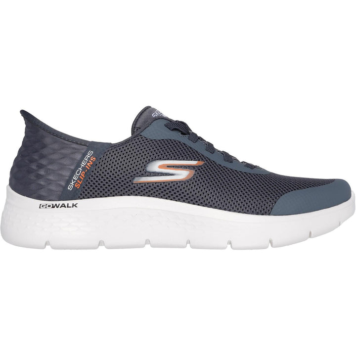Men's Wide Fit Skechers 216324 Slip-ins Go Walk Flex Hands Up Trainers in Brown - Image 1