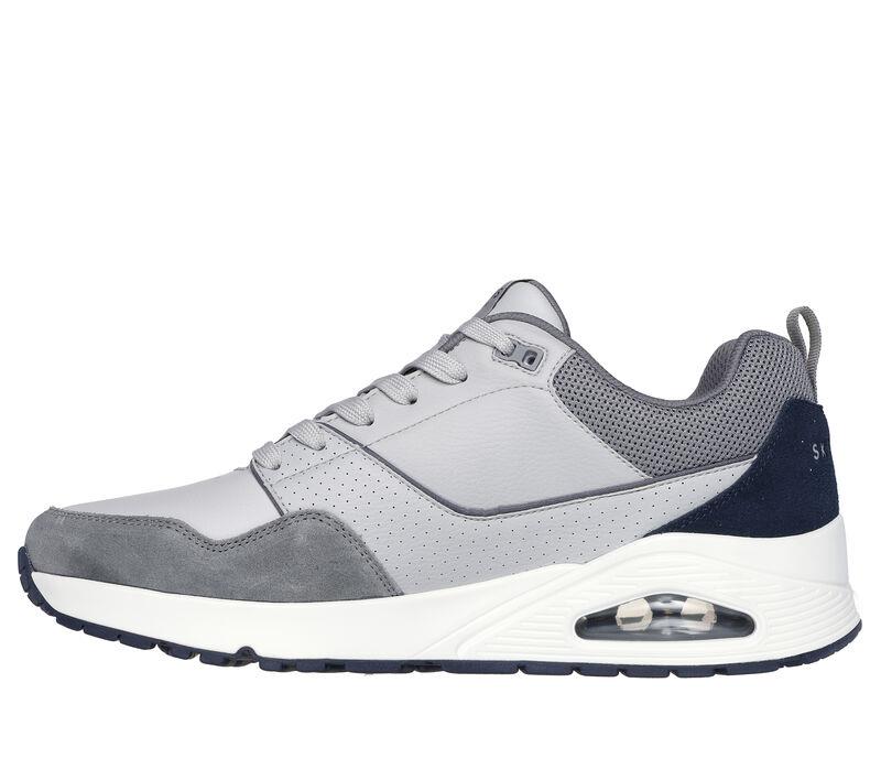 Men's Wide Fit Skechers 183020 Uno Retro One Trainers - Grey in Grey - Image 4