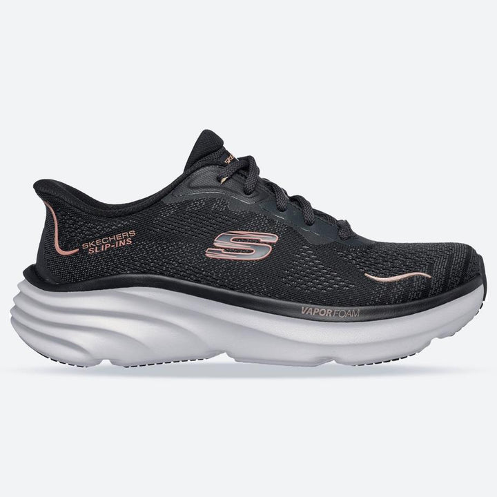 Women's Relaxed Fit Skechers 150585 Slip-ins D'lux Vapor Trainers in Black - Image 1