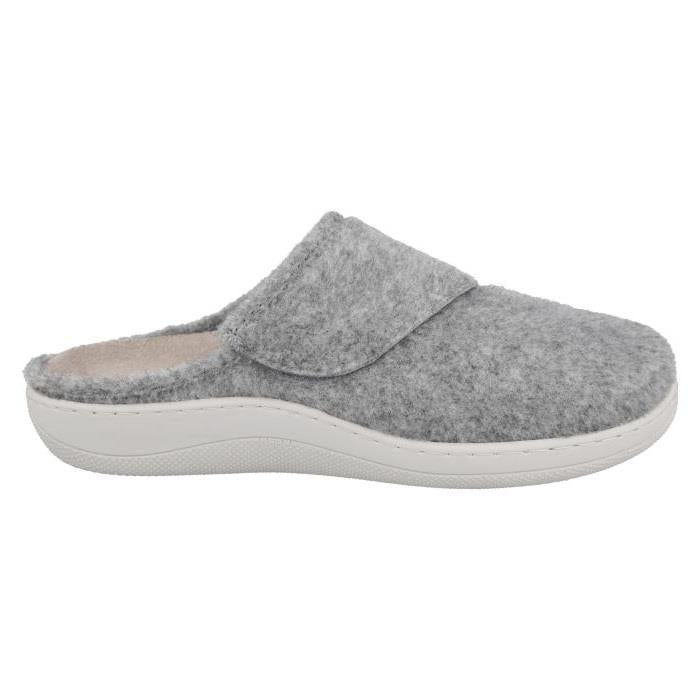 Women's Wide Fit DB Lake Mule Slippers in Grey - Image 2