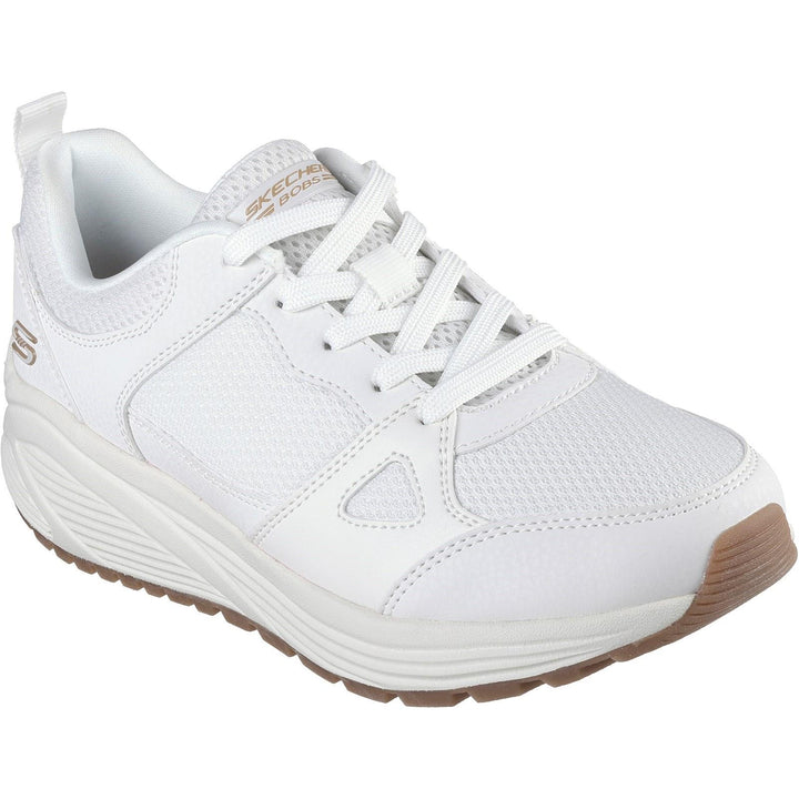 Womens Wide Fit Skechers 117268 Bobs Sparrow 2.0 Retro Clean Trainers in Off White - Image 1