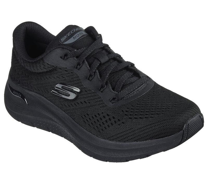 Women's Wide Fit Skechers 150051 Arch Fit 2.0 Big League Trainers in Black - Image 1