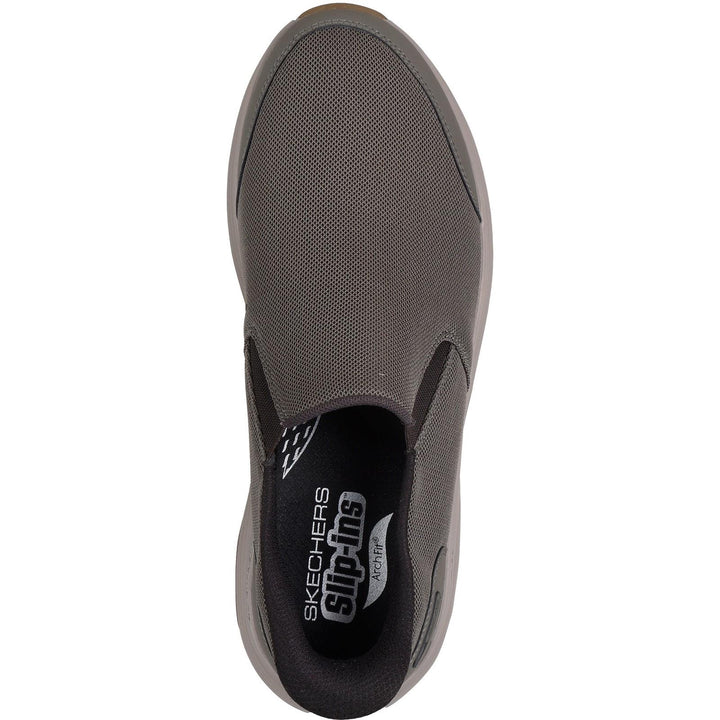Men's Wide Fit Skechers 217000 Slip-ins Go Walk Stability 2.0 Trainers in Dark Taupe - Image 1