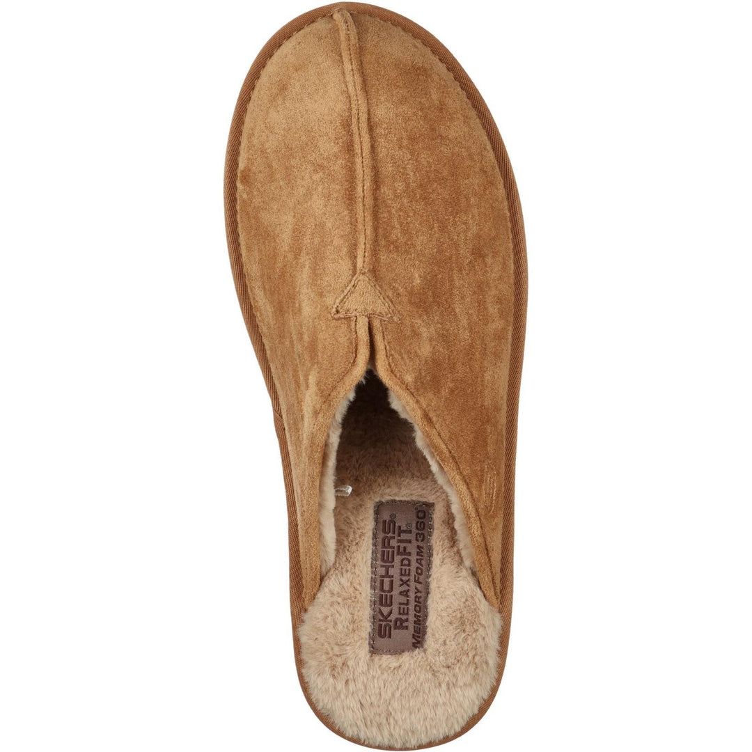 Men's Relaxed Fit Skechers 66094 Renten Palco Slippers - Tan in Tan - Image 5