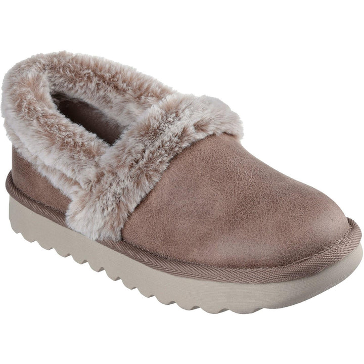 Women's Wide Fit Skechers 169027 Cozy Up Slippers in Black - Image 1