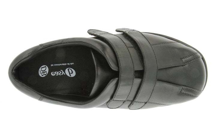 Womens Wide Fit DB Serena Shoes in Black Leather - Image 1