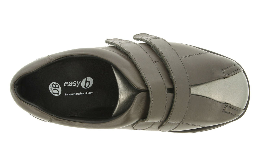 Womens Wide Fit DB Serena Shoes in Black Leather - Image 15