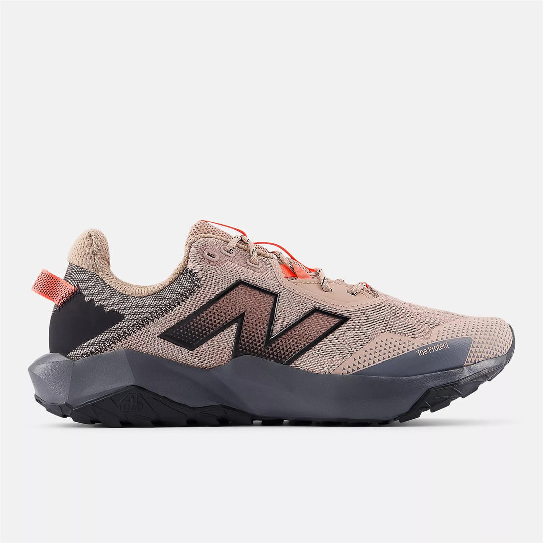 Women's Wide Fit New Balance MTNTRCT6 Dynasoft Nitrel V6 Trail Walking/Running Trainers in Flat Taupe - Image 2