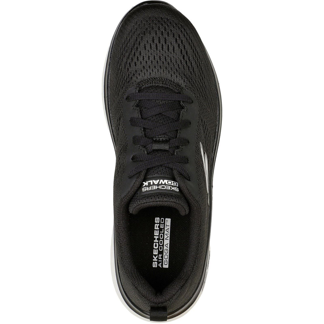 Women's Wide Fit Skechers 124578 GO walk Hyper Burst Trainers - Black/White in Black/White - Image 7