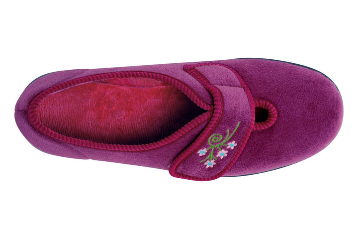 Womens Wide Fit DB Caroline 2 Slippers in Black - Image 1
