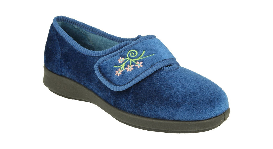 Womens Wide Fit DB Caroline 2 Slippers in Black - Image 6
