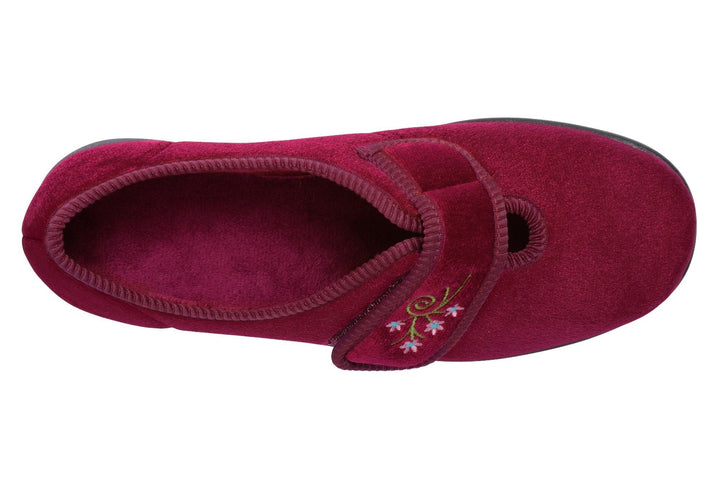 Womens Wide Fit DB Caroline 2 Slippers in Black - Image 1