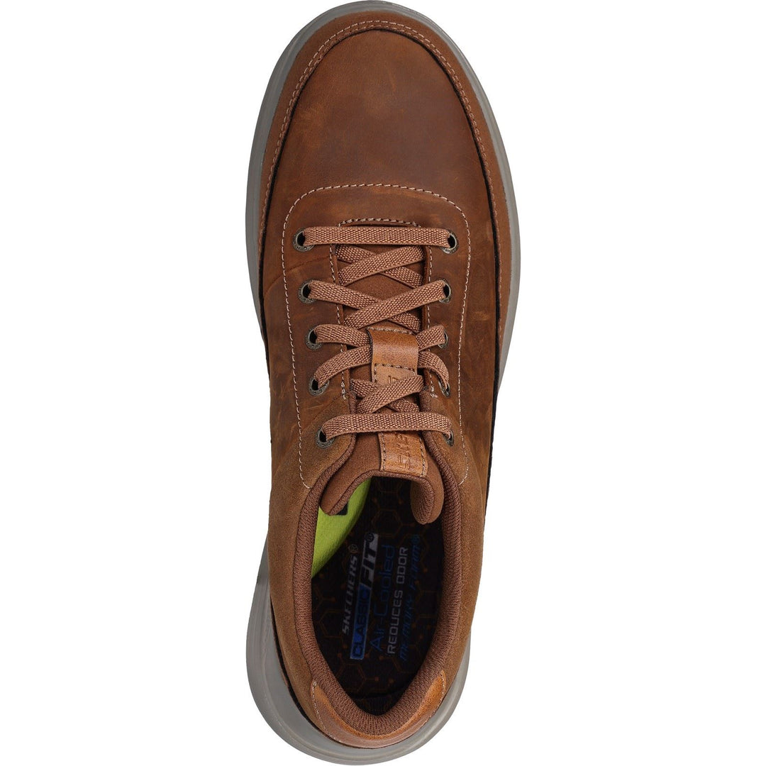 Men's Wide Fit Skechers 204875 Proven Aldeno Trainers - Dark Brown in Dark Brown - Image 5