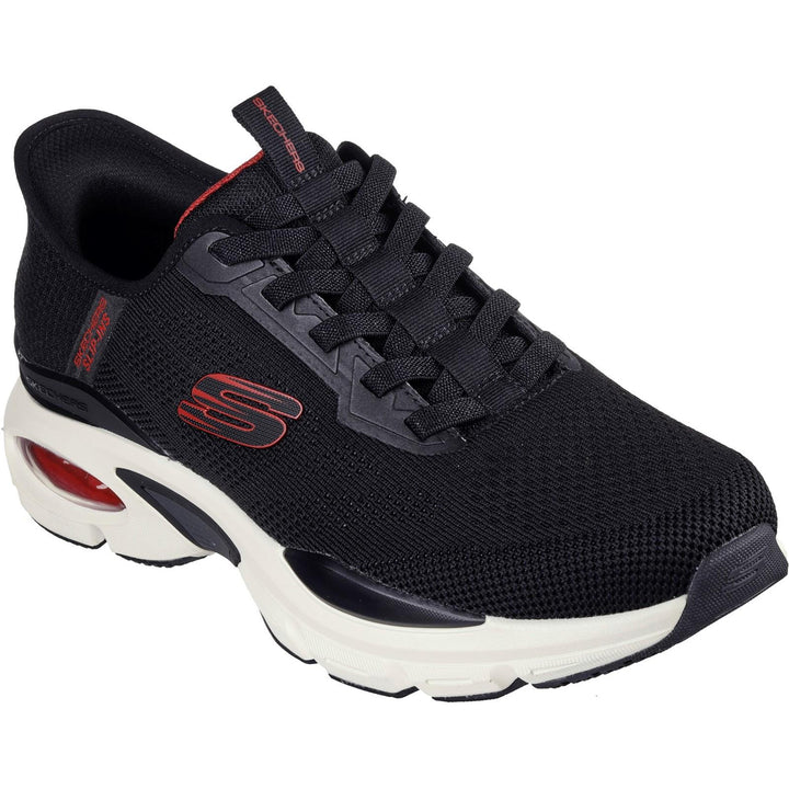 Men's Wide Fit Skechers Slip-ins 232447 Skech Air Ventura Trainers in Black/Red - Image 1