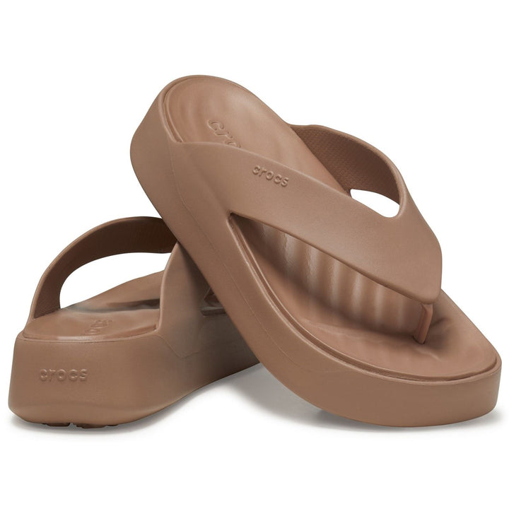 Women's Crocs 209410 Getaway Platform Flip Slippers in Black - Image 1