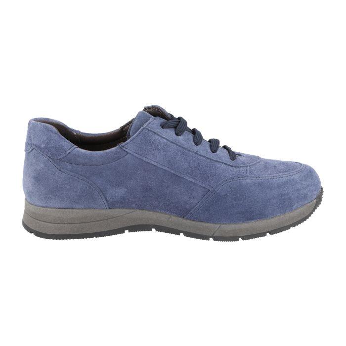 Women's Wide Fit DB Harrier Trainers in Blue Suede - Image 1
