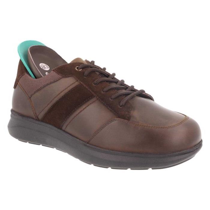 Men's Wide Fit DB Owen Lace Up Trainers in Black Leather / Black Suede - Image 11