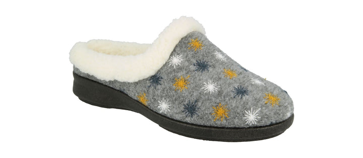 Womens Wide Fit DB Tracey Slippers in Navy - Image 1