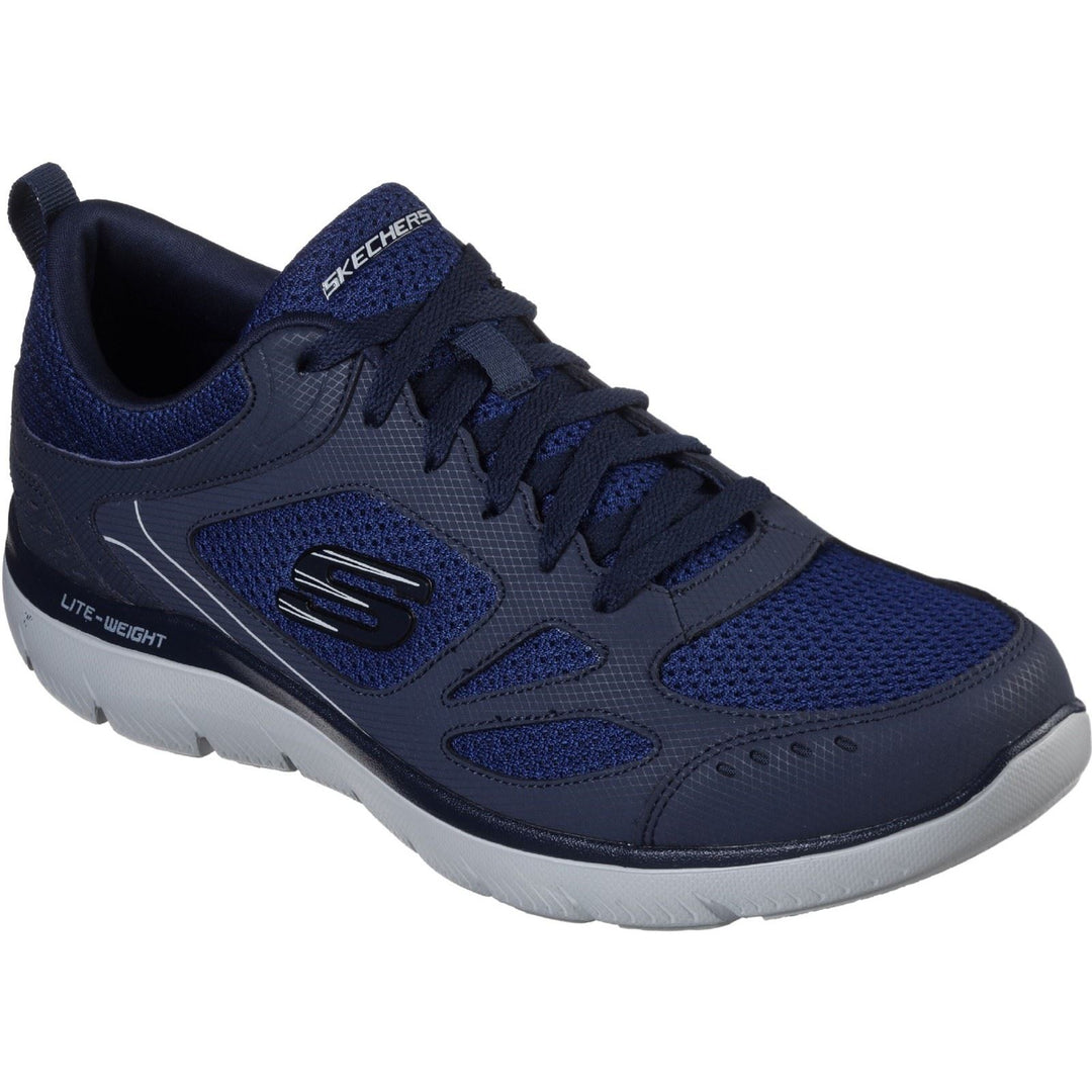 Men's Wide Fit Skechers 52812 Summits South Rim Sports Trainers in Navy - Image 3