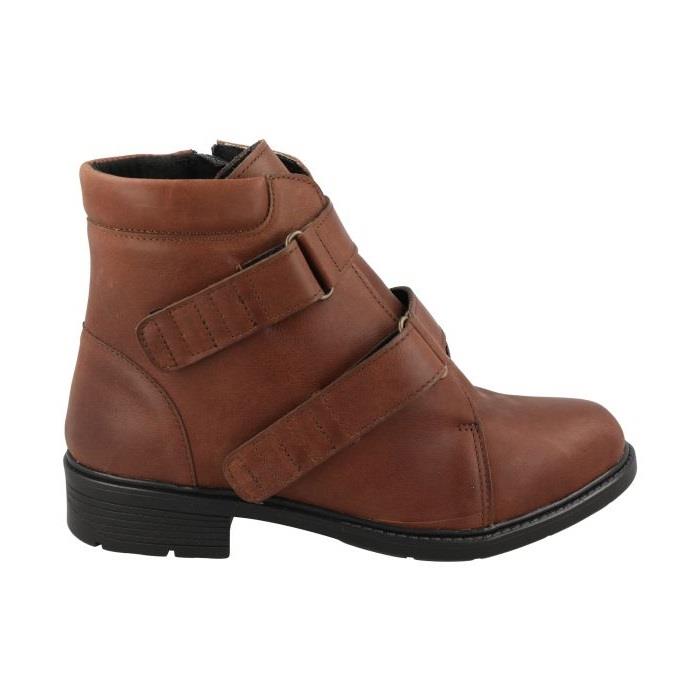 Women's Wide Fit DB Badger Boots in Black Leather - Image 1