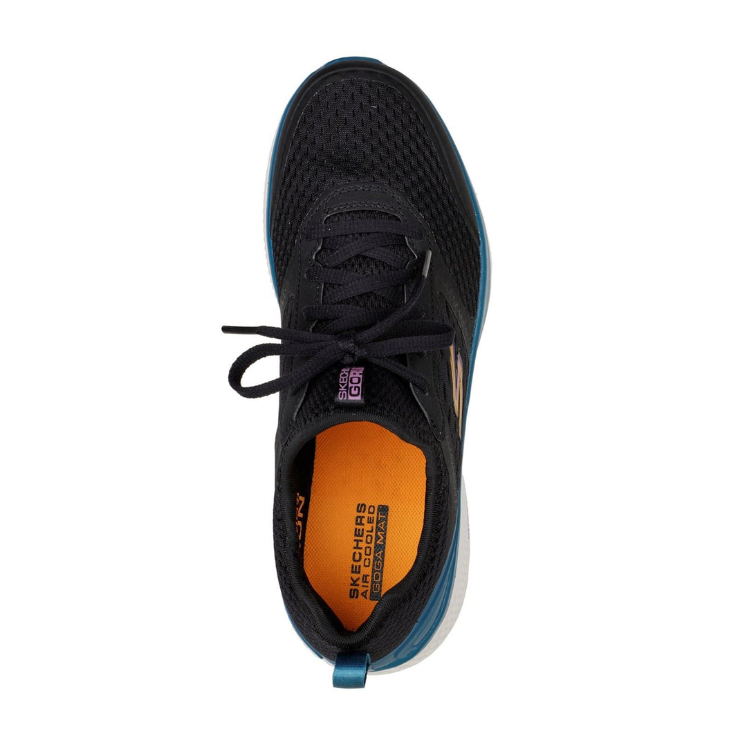 Women's Wide Fit Skechers 128276 Go Run Consistent Vivid Trainers - Black in Black - Image 7