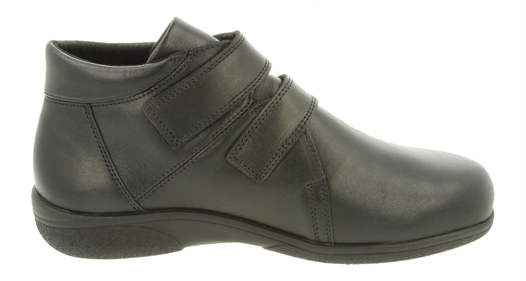 Womens Wide Fit DB Woodpecker Boots in Black Leather - Image 4