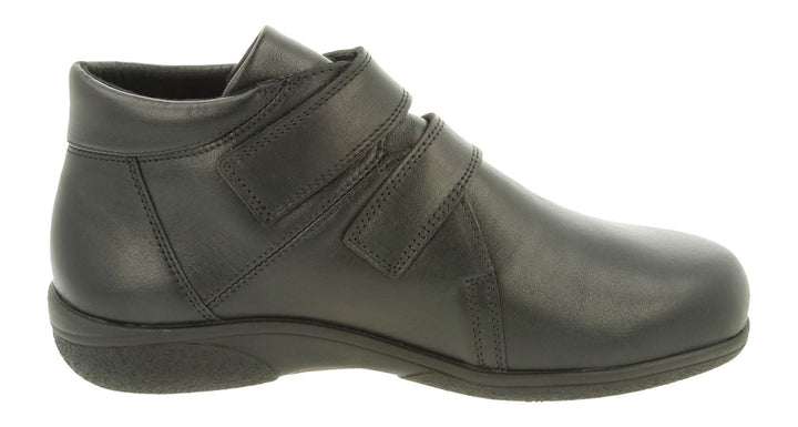 Womens Wide Fit DB Woodpecker Boots in Black Leather - Image 1