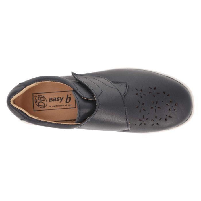 Women's Wide Fit DB Jocelyn Shoes in Navy Leather - Image 1