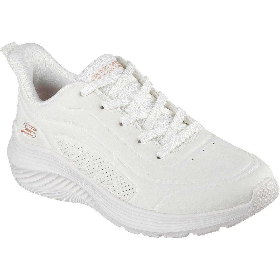 Women's Wide Fit Skechers 117485 Bobs Sport Squad Waves Just Wading Trainers in Blush - Image 9