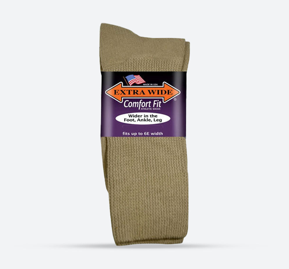 Mens Extra Wide 7200 Comfort Fit Athletic Crew Socks in 11 UK-16 UK - Image 1