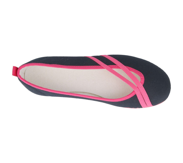 Womens Wide Fit DB Sunflower Canvas in Black/Purple - Image 1