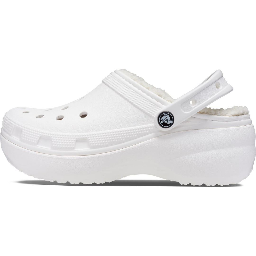 Women's Crocs 207938 Classic Platform Lined Clog Sandals in Black - Image 9