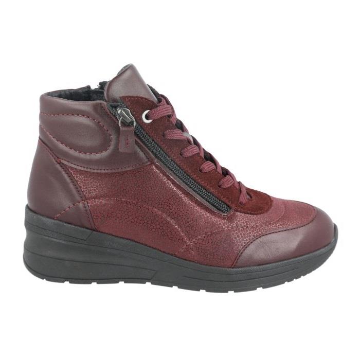 Women's Wide Fit DB Antelope Boots in Black Lea / Stretch Textile - Image 8