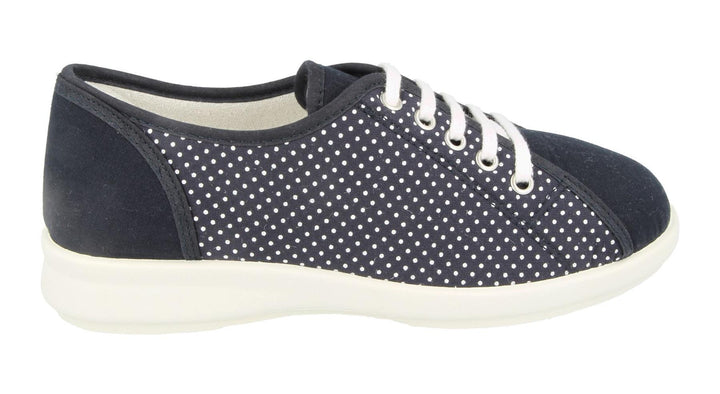 Womens Wide Fit DB Anthea Canvas Shoes in Denim Blue - Image 1
