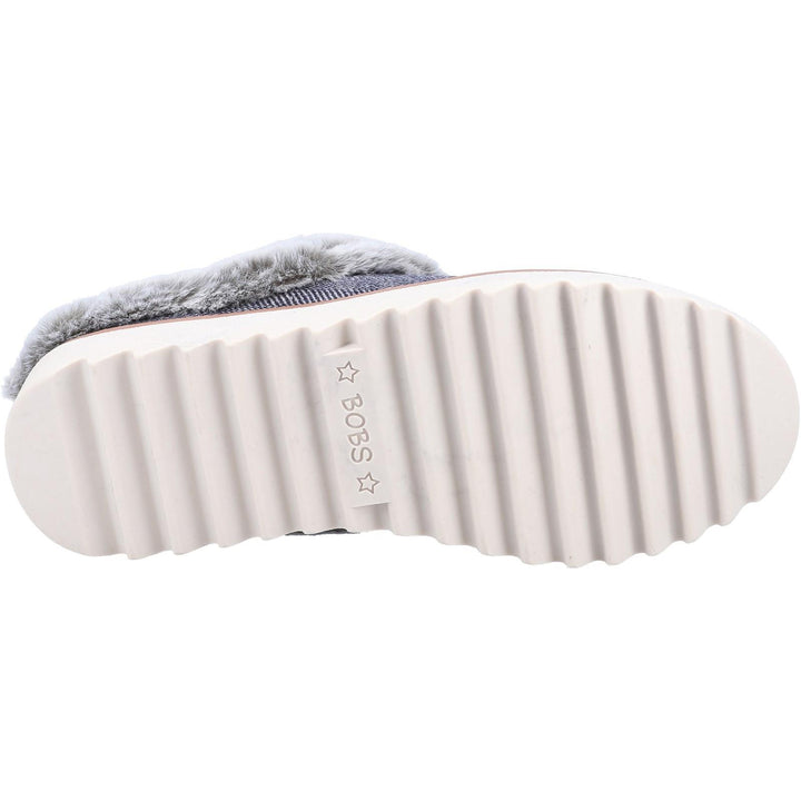 Women's Wide Fit Skechers 113422 Bobs Mountain Kiss Slippers in Navy - Image 1